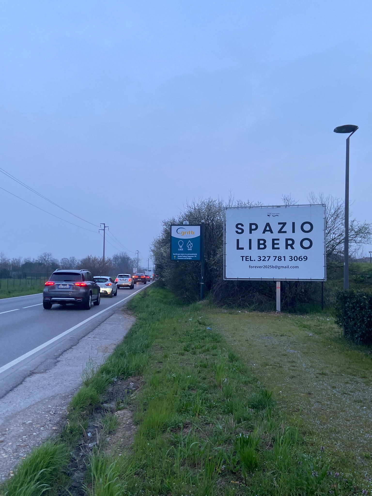 Foto del cartello 4 x 3 mono facciale - S. P.121 Pobbiano - Cavenago, Cernusco sul Naviglio MI